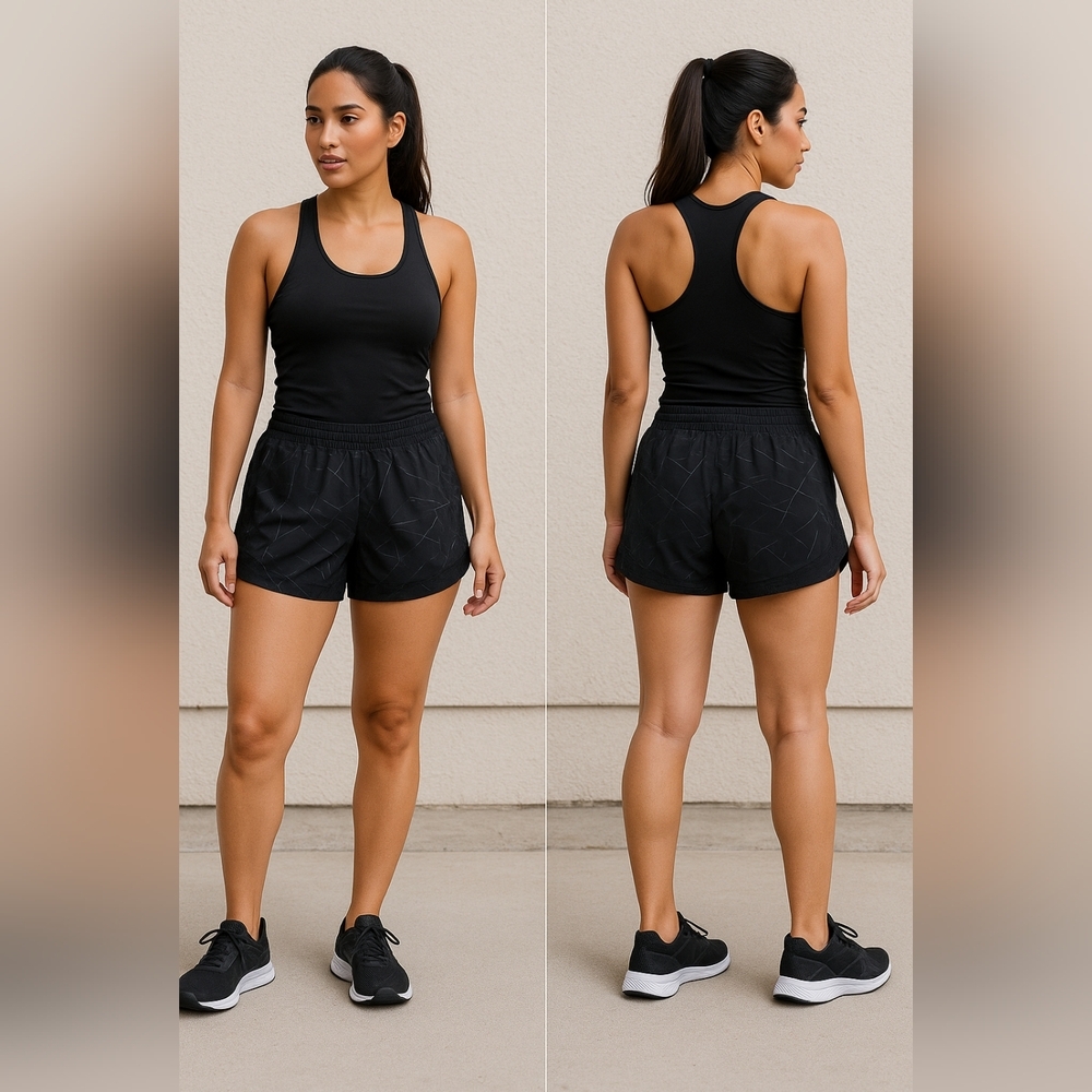 🖤 Old Navy Black Tonal Pattern Running Shorts XS
